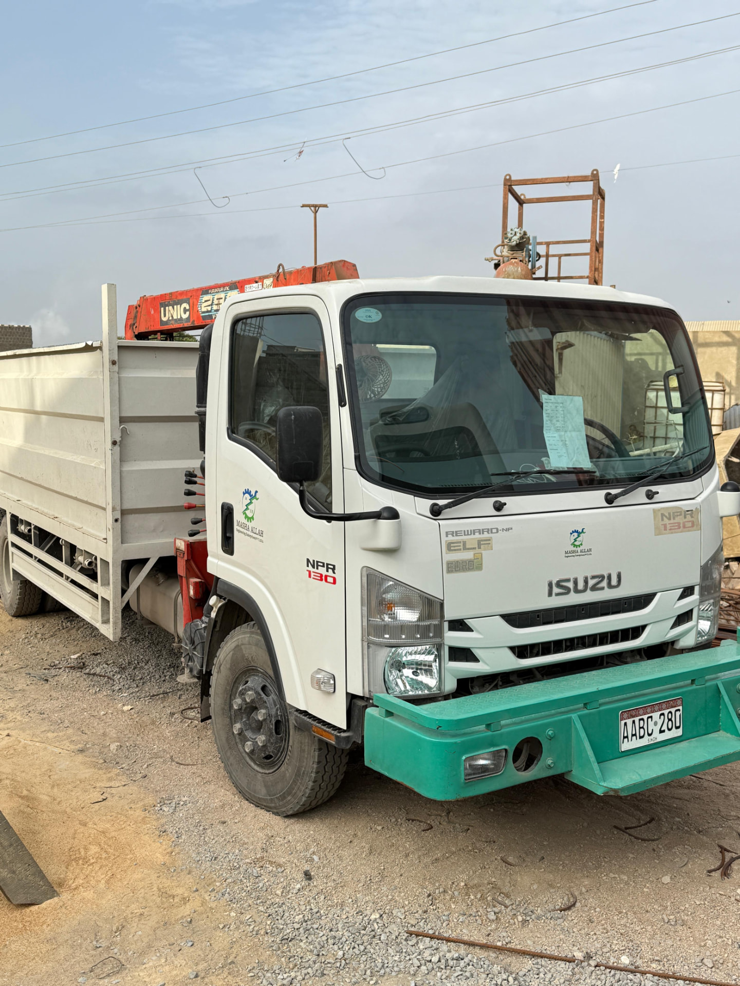 Boom Truck in the MEEC equipment fleet